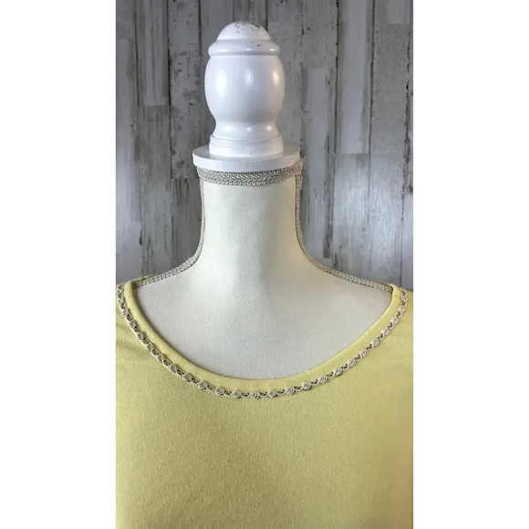 Vintage NWT Sag Harbor Sport Women's Large Yellow Short Sleeve Crew‎ Neck Top - Picture 3 of 8
